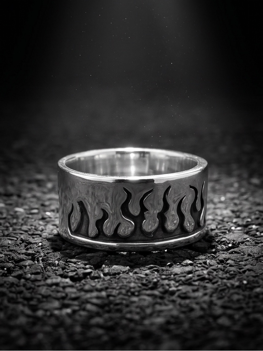 Vintage Sterling Silver .925 Flames
Band Ring Size 6 Unisex Men’s Ladies